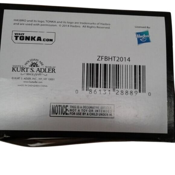 Tonka Cement Mixer Christmas Ornament Kurt S. Adler Yellow Red Striped Hasbro - Picture 4 of 4
